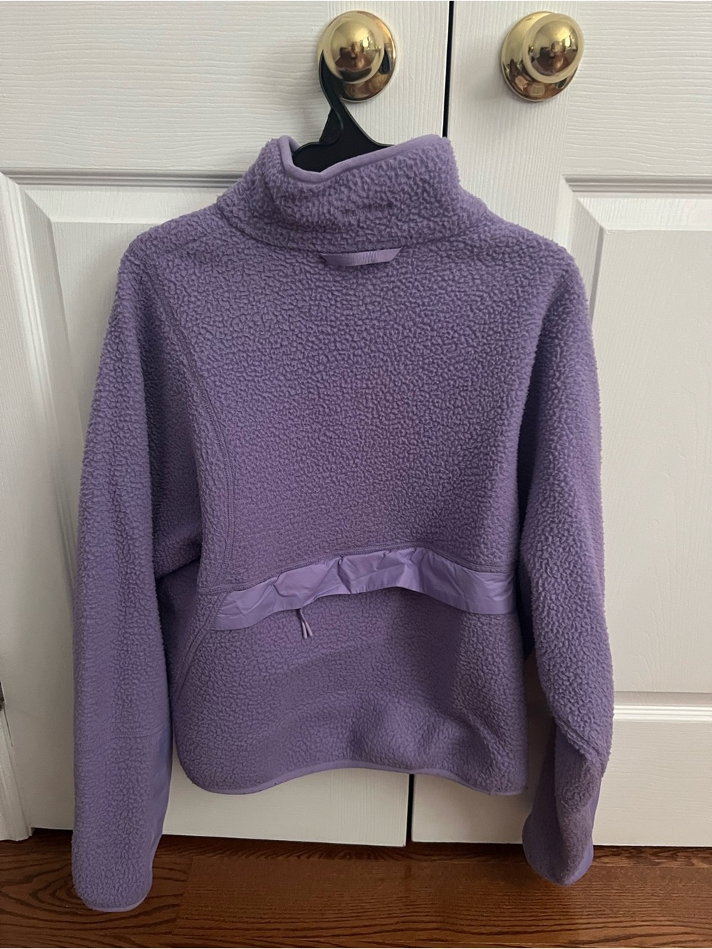 Halfdays Pieper Fleece Quarter Zip sweater in Lilac, Size LG - Picture 3 of 7